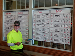 Bill Murray posting Match Results and Flight Winners